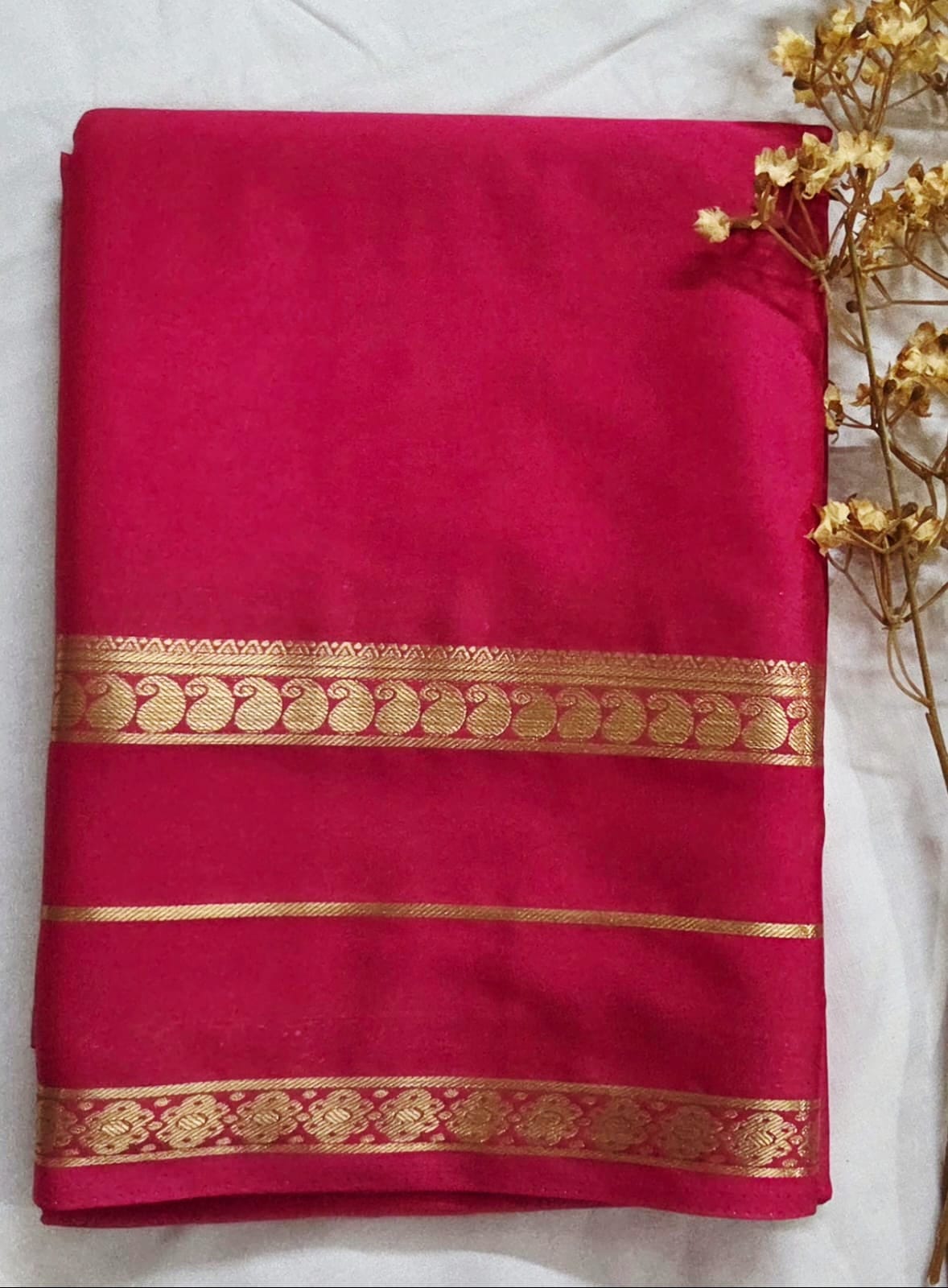 Premium Mysore crepe silk |  Anmol zari | Bentex border